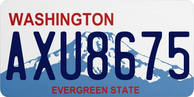 WA license plate AXU8675