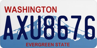 WA license plate AXU8676