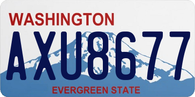 WA license plate AXU8677