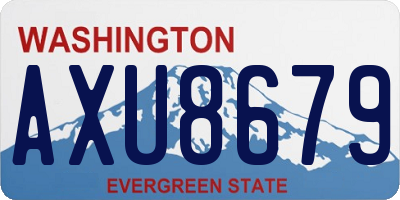 WA license plate AXU8679