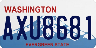 WA license plate AXU8681