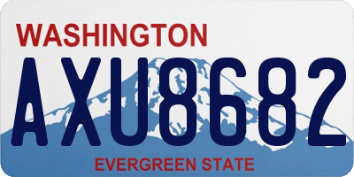 WA license plate AXU8682