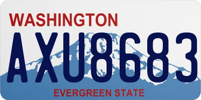 WA license plate AXU8683