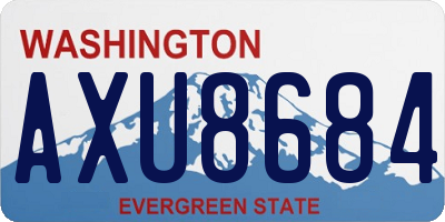 WA license plate AXU8684
