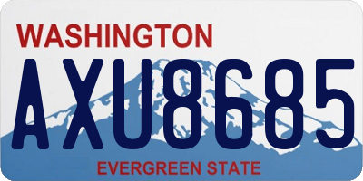 WA license plate AXU8685