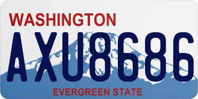 WA license plate AXU8686