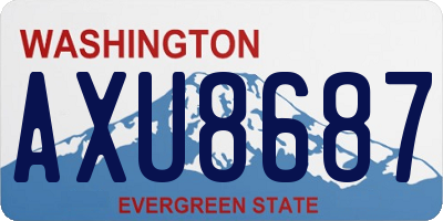WA license plate AXU8687