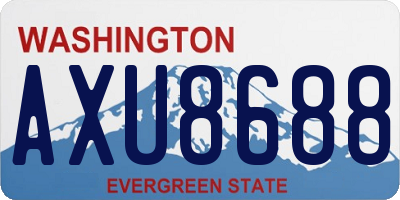 WA license plate AXU8688