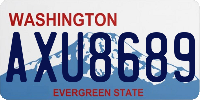 WA license plate AXU8689