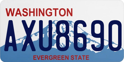 WA license plate AXU8690