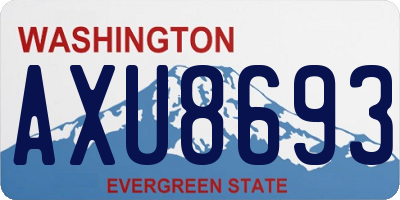 WA license plate AXU8693