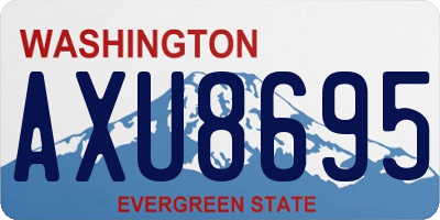 WA license plate AXU8695