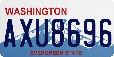 WA license plate AXU8696