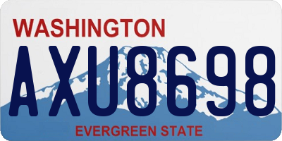 WA license plate AXU8698