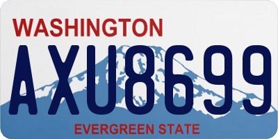 WA license plate AXU8699