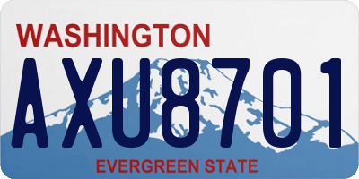 WA license plate AXU8701