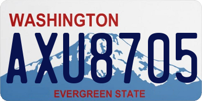 WA license plate AXU8705
