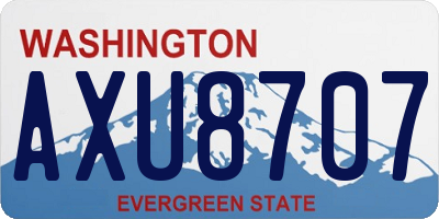 WA license plate AXU8707