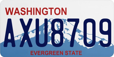 WA license plate AXU8709