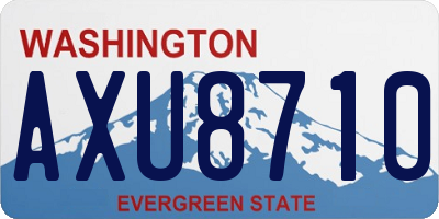 WA license plate AXU8710
