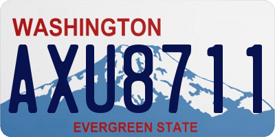 WA license plate AXU8711