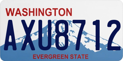 WA license plate AXU8712
