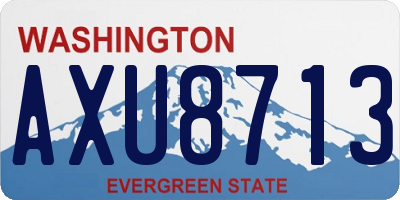 WA license plate AXU8713
