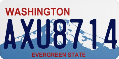 WA license plate AXU8714