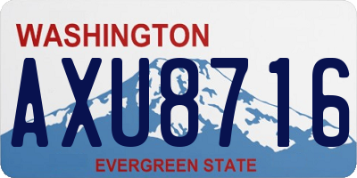WA license plate AXU8716