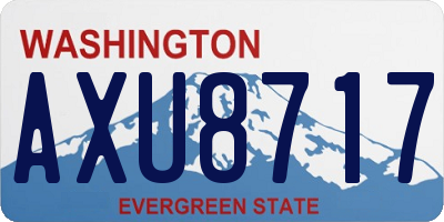 WA license plate AXU8717