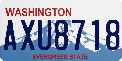 WA license plate AXU8718