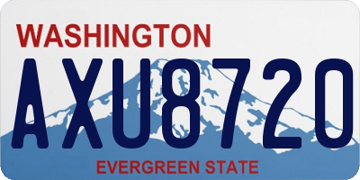 WA license plate AXU8720