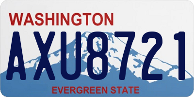 WA license plate AXU8721