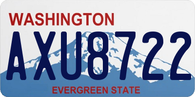 WA license plate AXU8722