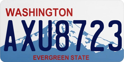 WA license plate AXU8723