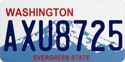 WA license plate AXU8725