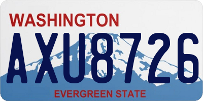 WA license plate AXU8726