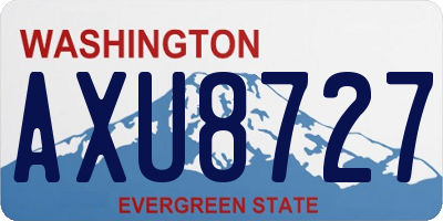 WA license plate AXU8727