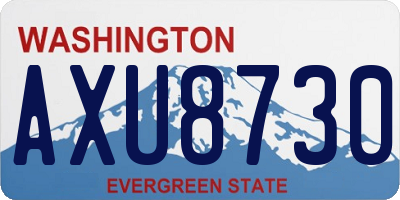 WA license plate AXU8730