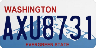 WA license plate AXU8731