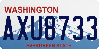WA license plate AXU8733