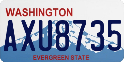 WA license plate AXU8735