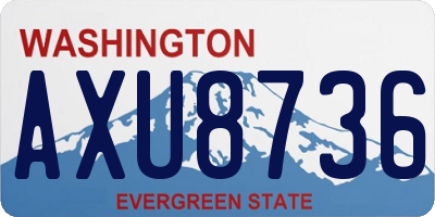 WA license plate AXU8736