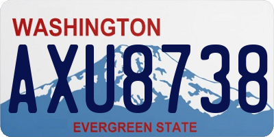 WA license plate AXU8738