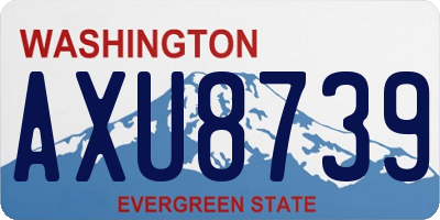 WA license plate AXU8739