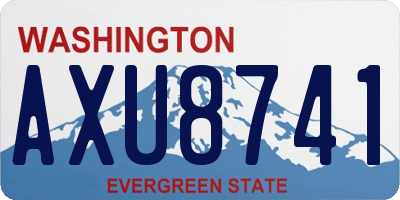 WA license plate AXU8741
