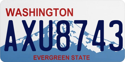WA license plate AXU8743