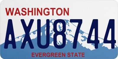 WA license plate AXU8744