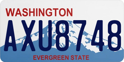 WA license plate AXU8748