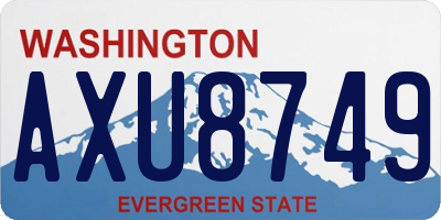 WA license plate AXU8749